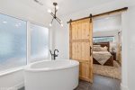 Free standing soaking tub for ultimate relaxation 